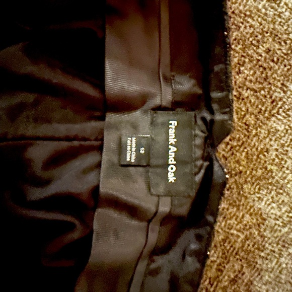 Wide Leg Black Speckled Frank and Oak Dress Pants Size 12 - Picture 2 of 2